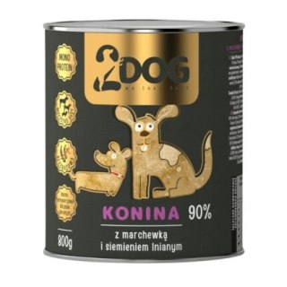 2DOG Konina 800 g — monobiałkowa karma mokra dla psa