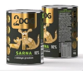 2DOG Sarna 400 g — monobiałkowa karma mokra dla psa