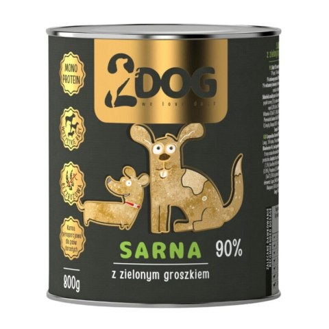2DOG Sarna 800 g — monobiałkowa karma mokra dla psa