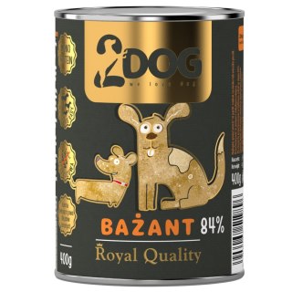 Bażant 400 g — monobiałkowa mokra karma dla psa 2DOG