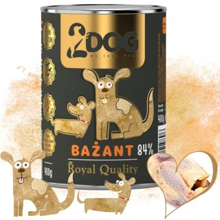 Bażant 400 g — monobiałkowa mokra karma dla psa 2DOG