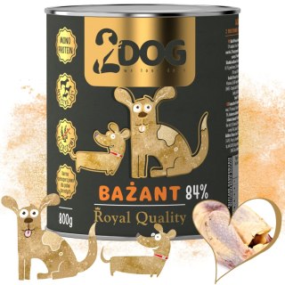 2DOG Bażant 800 g — monobiałkowa karma mokra dla psa