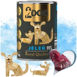 2DOG Jeleń 400 g — monobiałkowa karma mokra dla psa