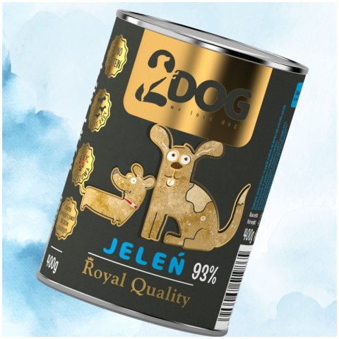 2DOG Jeleń 400 g — monobiałkowa karma mokra dla psa