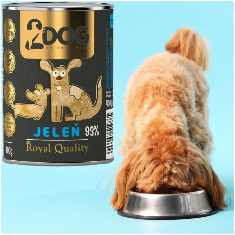 2DOG Jeleń 400 g — monobiałkowa karma mokra dla psa