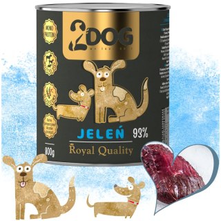 2DOG Jeleń 800 g — monobiałkowa karma mokra dla psa