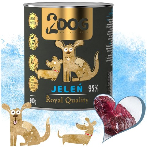 2DOG Jeleń 800 g — monobiałkowa karma mokra dla psa