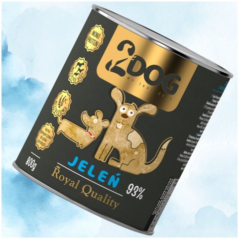 2DOG Jeleń 800 g — monobiałkowa karma mokra dla psa