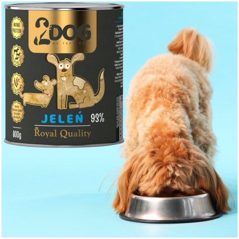 2DOG Jeleń 800 g — monobiałkowa karma mokra dla psa
