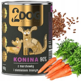 2DOG Konina 400 g — monobiałkowa karma mokra dla psa