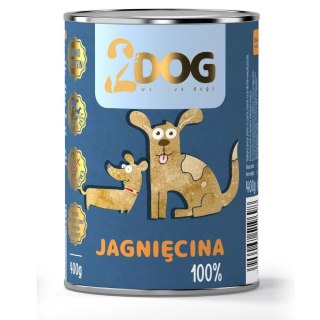 2DOG Jagnięcina 400 g — monobiałkowa karma mokra dla psa