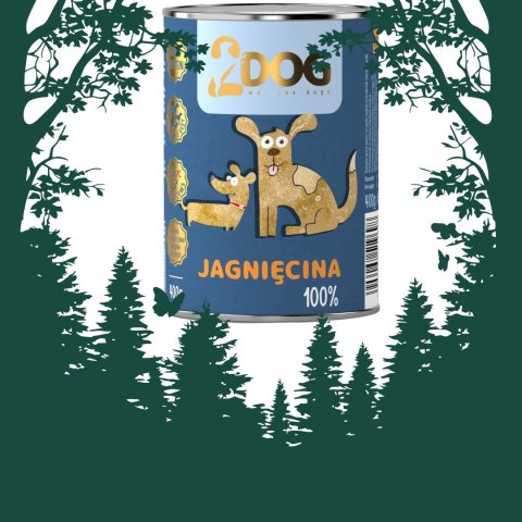 2DOG Jagnięcina 400 g — monobiałkowa karma mokra dla psa