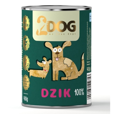 Zestaw: 2DOG DZIK- 12 puszek