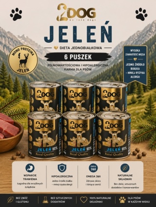 Zestaw 2DOG Jeleń - 6 puszek