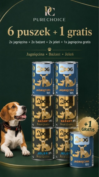 Monobiałkowy Mix 6+1 dla psa – 3 smaki + 1 gratis