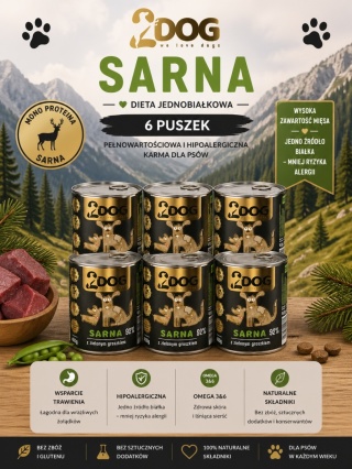 Zestaw: 2DOG SARNA - 6 puszek