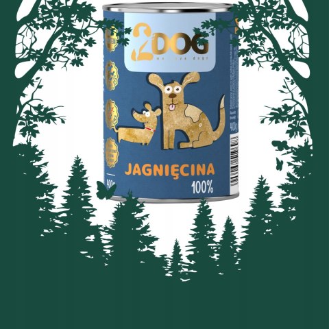 2DOG Jagnięcina 400 g — monobiałkowa karma mokra dla psa