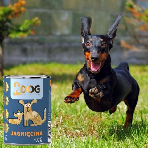 2DOG Jagnięcina 400 g — monobiałkowa karma mokra dla psa