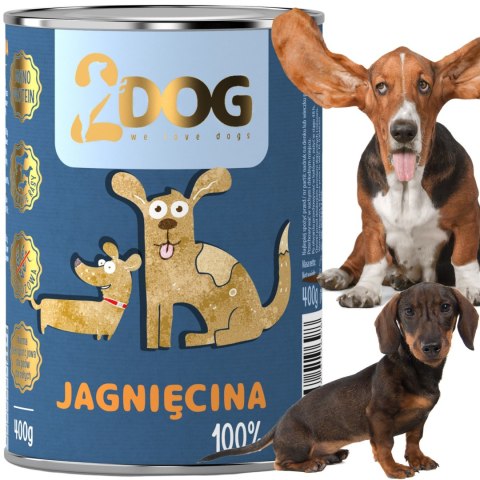2DOG Jagnięcina 400 g — monobiałkowa karma mokra dla psa