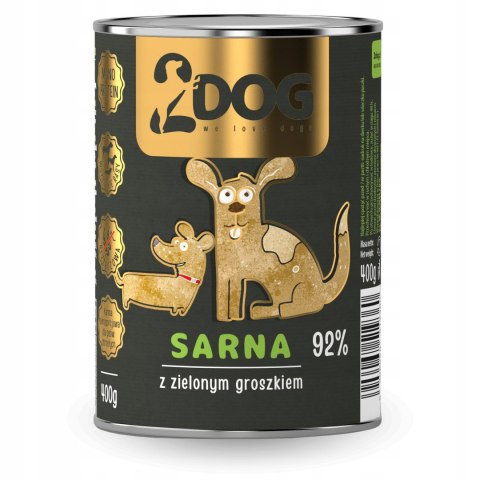 2DOG Sarna 400 g — monobiałkowa karma mokra dla psa