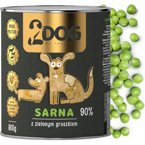 2DOG Sarna 800 g — monobiałkowa karma mokra dla psa