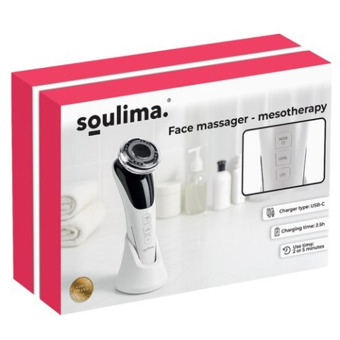 Masażer do twarzy Soulima 25888 5w1 EMS LED z ciepłem i chłodzeniem