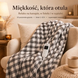Koc elektryczny Camry CR 7442 180 × 160 cm z timerem