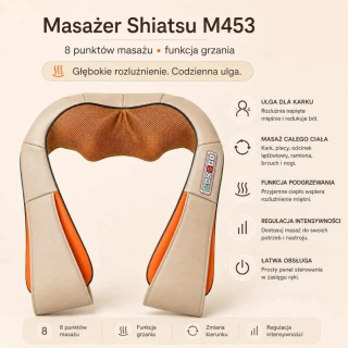 Masażer Shiatsu do karku i pleców z grzaniem