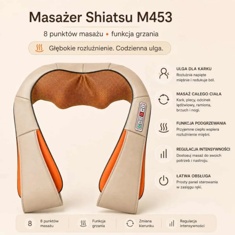 Masażer Shiatsu do karku i pleców z grzaniem