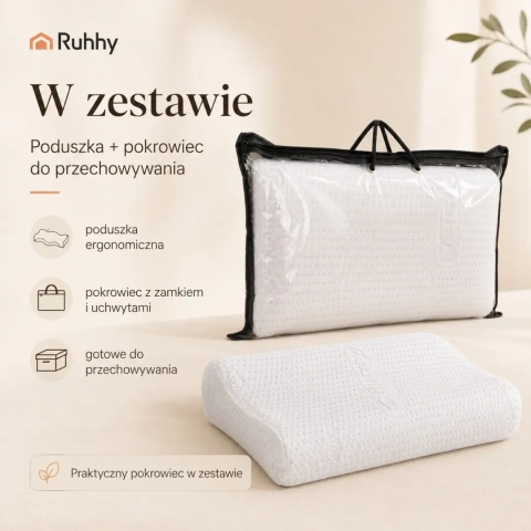 Poduszka ergonomiczna Ruhhy 26039 z pianką memory