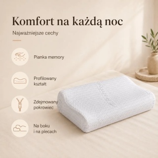 Poduszka ergonomiczna Ruhhy 26039 z pianką memory