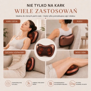 Poduszka masująca Shiatsu M310 z podgrzewaniem IR – kark i plecy