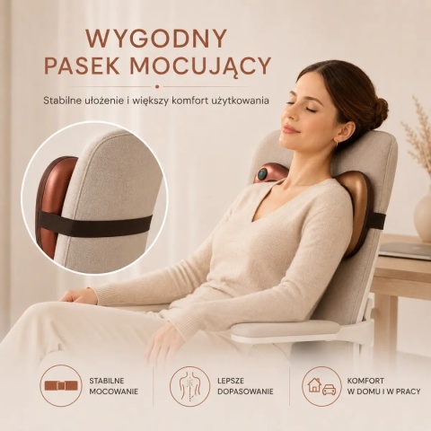 Poduszka masująca Shiatsu M310 z podgrzewaniem IR – kark i plecy