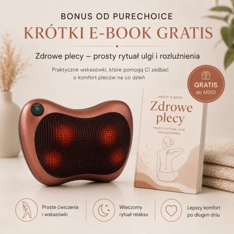 Poduszka masująca Shiatsu M310 z podgrzewaniem IR – kark i plecy