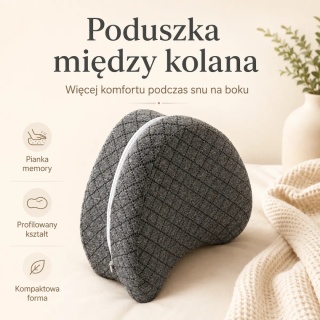 Poduszka między kolana AG32K Grey Premium z pianką memory