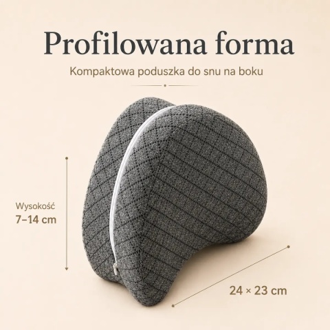 Poduszka między kolana AG32K Grey Premium z pianką memory