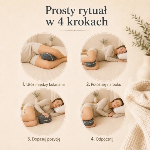 Poduszka między kolana AG32K Grey Premium z pianką memory