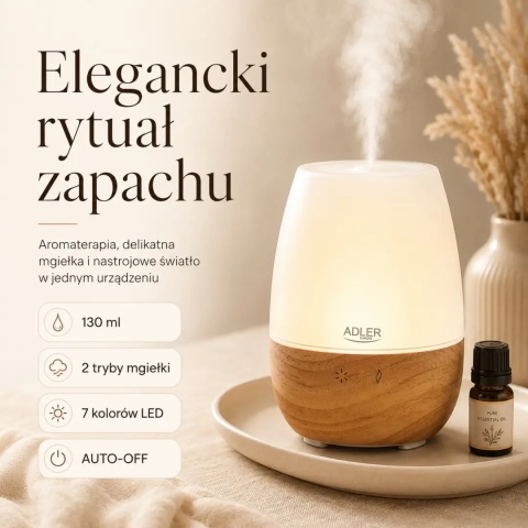 Ultradźwiękowy dyfuzor zapachowy ADLER AD 7967 3w1